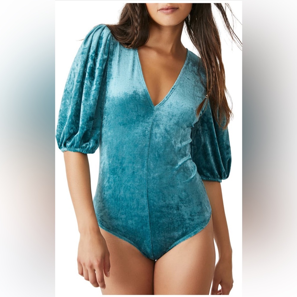 Free People Velvet Bodysuit